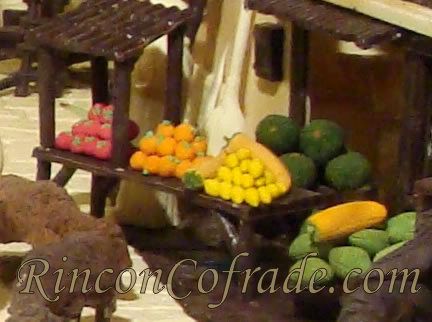 Frutas y Verduras en el Belén de Chocolate